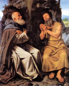 Giovanni Girolamo Savoldo : St Anthony Abbot And St Paul